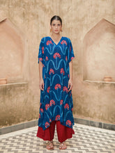 Aagaman Blue Kaftan Kurta Palazzo Set
